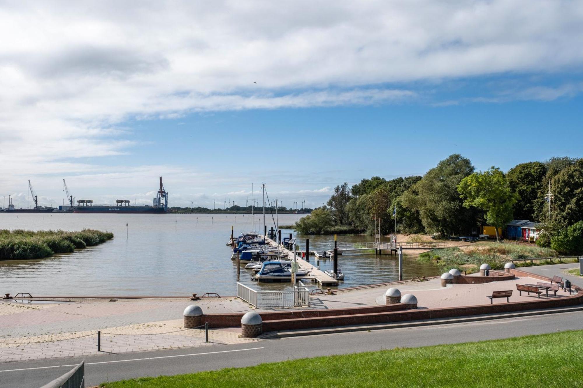Ferienwohnung Flut Am Weserstrand Sandstedt Exterior foto
